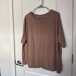 lululemon Oversized Neutral Short Sleeve Tee